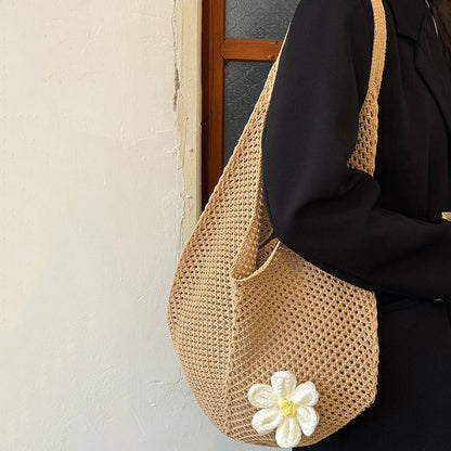 Luxury Bohemian Hollow Straw Tote