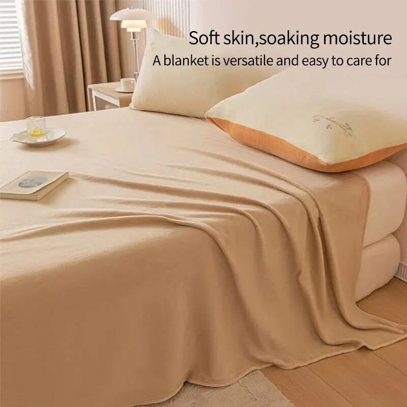 Extra Soft Flannel Throw Blanket – Thickened Warm Geometric Bedding - 9