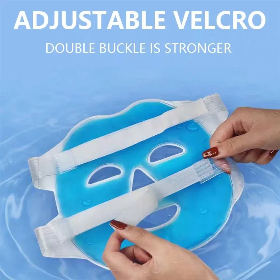Gel Face Cooling Mask - Hot & Cold Therapy for Puffiness & Skin Firming