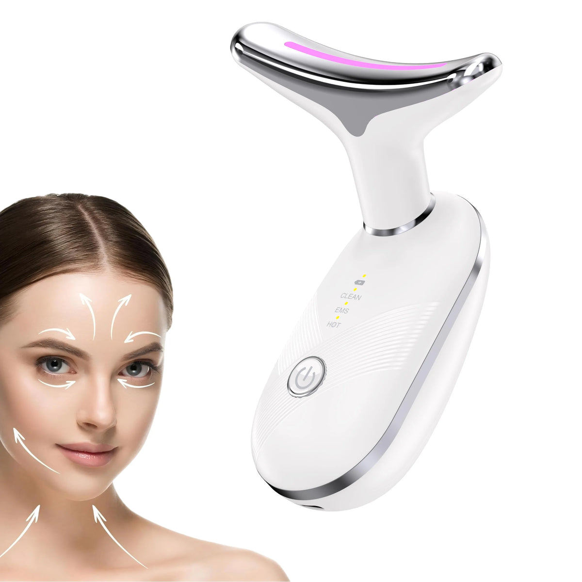 Red Light Therapy Face & Neck Lifting Massager - Skin Tightening Sculpting Tool