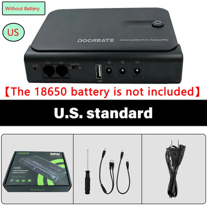 Mini Portable UPS Backup Power Supply for WiFi Routers & Security Cameras