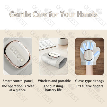 Electric Hand Massager with Heat & Air Compression for Carpal Tunnel
