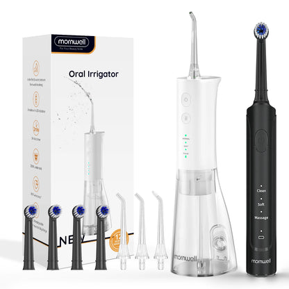 Professional Electric Toothbrush and Water Flosser Set for Deep Oral Cleaning