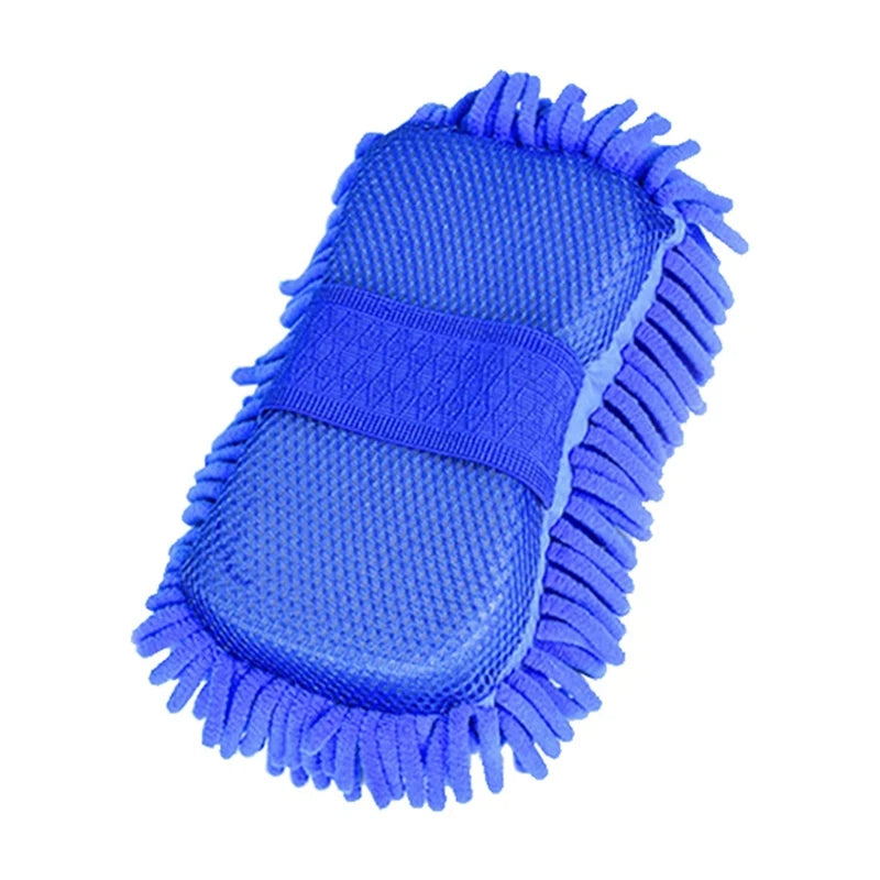 High-Density Honeycomb Car Wash Sponge & Microfiber Mitt - 8