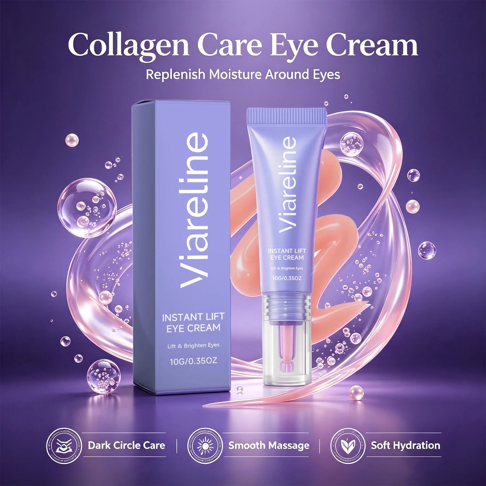 Collagen Instant Lift Eye Cream for Dark Circles & Puffiness - 1