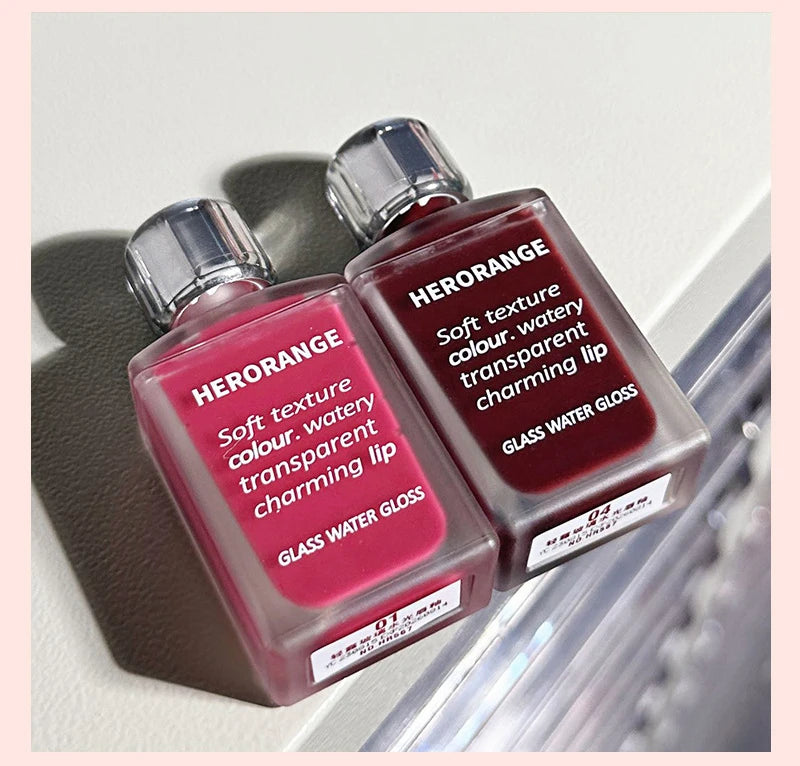 Glass-Like Lip Lacquer - Mirror Shine Hydrating Long-Lasting Lipstick
