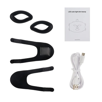 Wireless 7-Color LED Light Therapy Silicone Face Mask for Skin Care