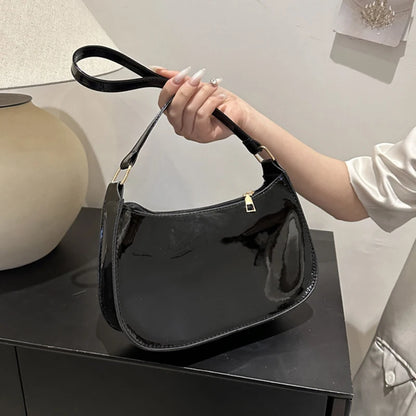 Luxury Solid Leather Shoulder Bag