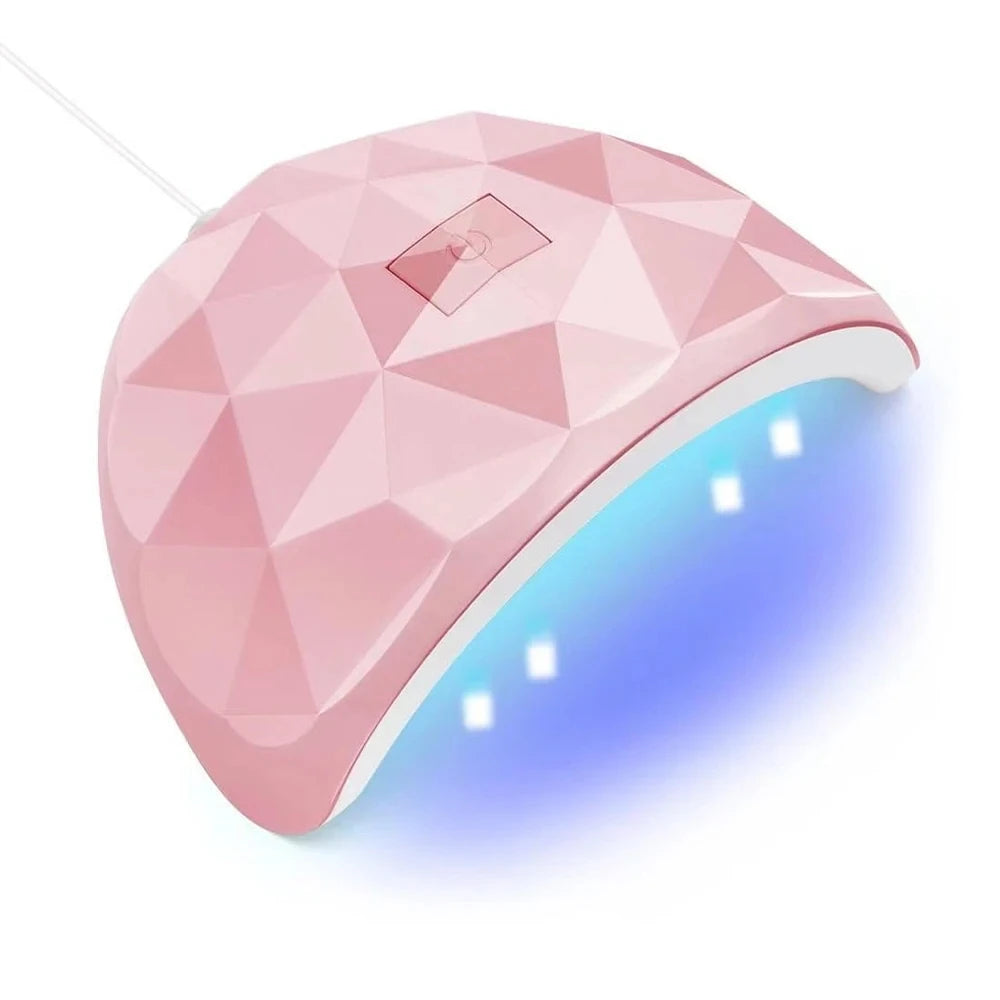54W UV LED Nail Lamp - Portable Gel Polish Dryer with USB - 1
