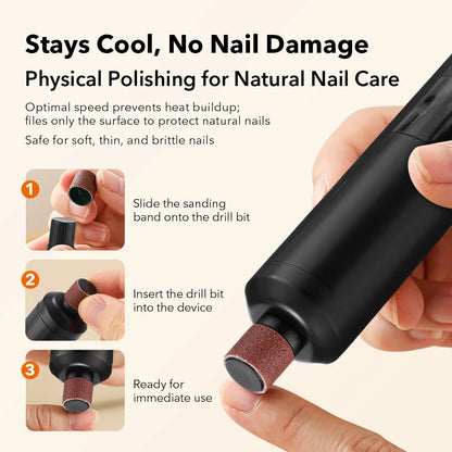 Electric Foot Callus Remover & Nail Care Kit - Rechargeable Pedicure Grinder