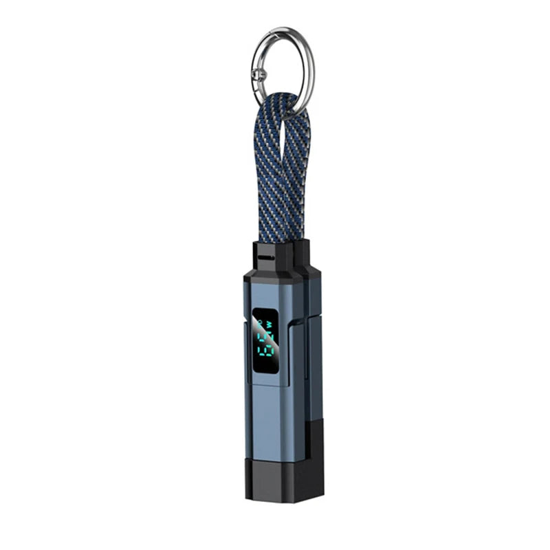 4-in-1 Fast Charging Keychain Cable with LED Power Display - 14