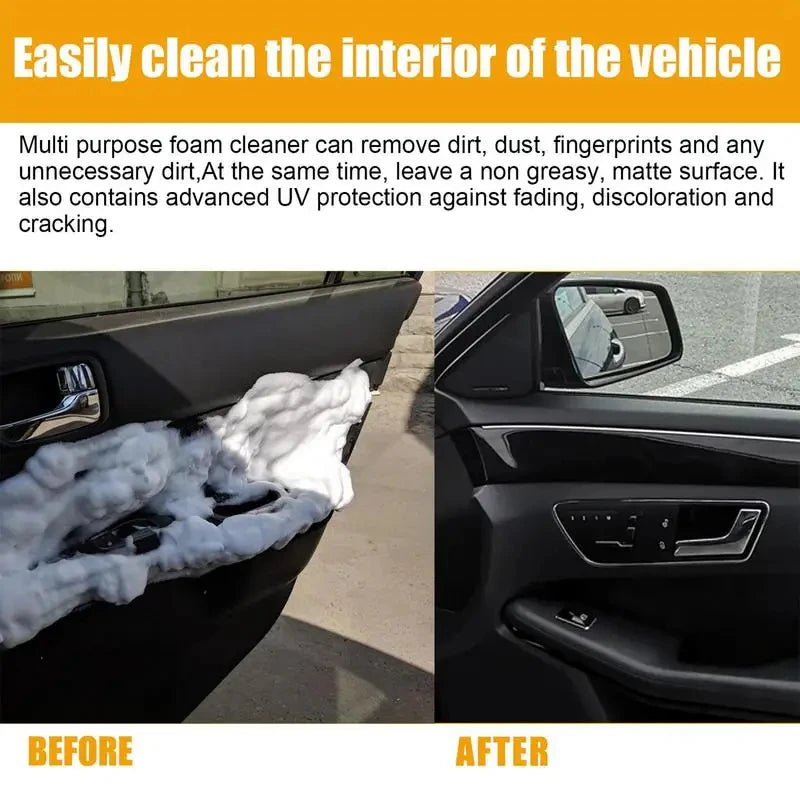 Multi-Purpose Foam Cleaner Spray for Car Interior & Home