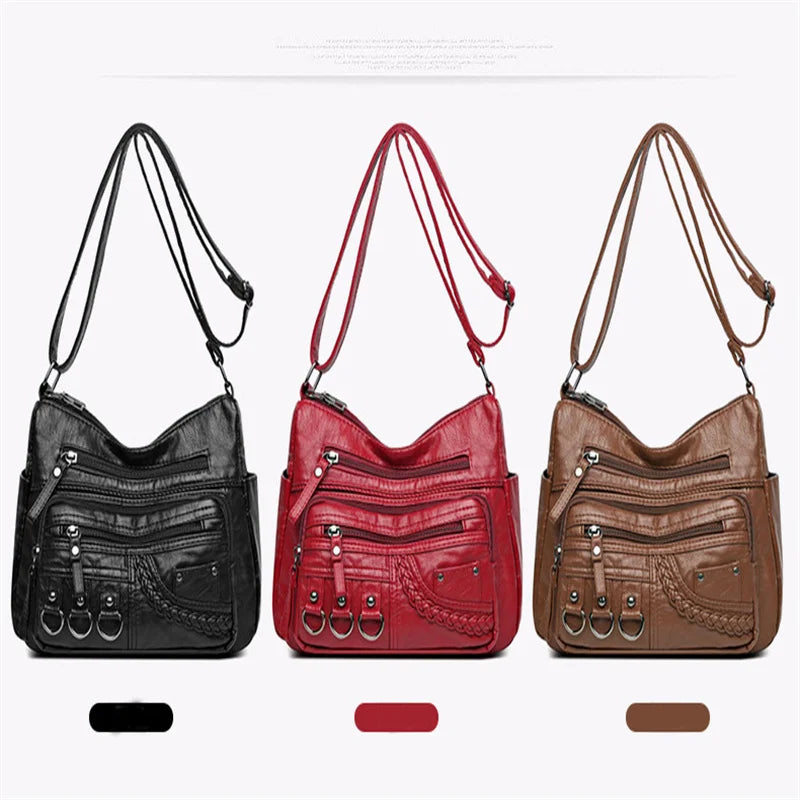 Luxury Vintage PU Leather Handbag