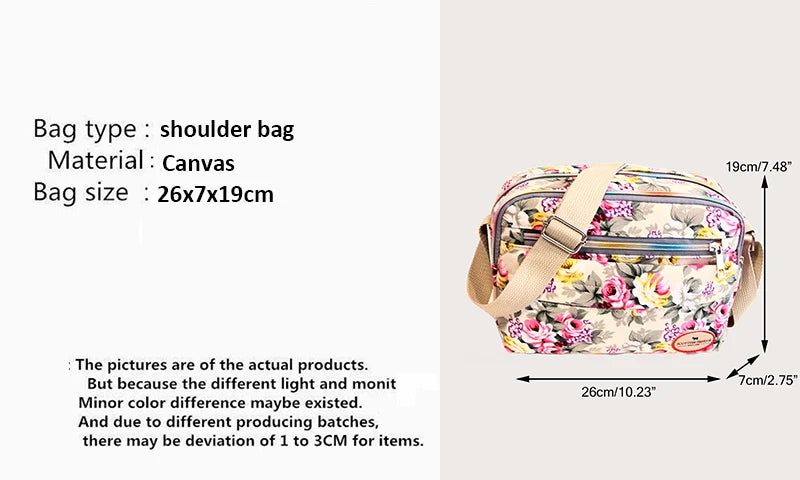 Luxury Vintage Floral Canvas Tote