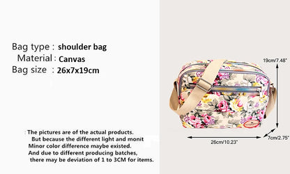 Luxury Vintage Floral Canvas Tote