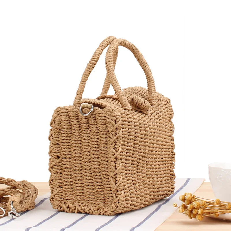 Luxury Woven Straw Beach Tote