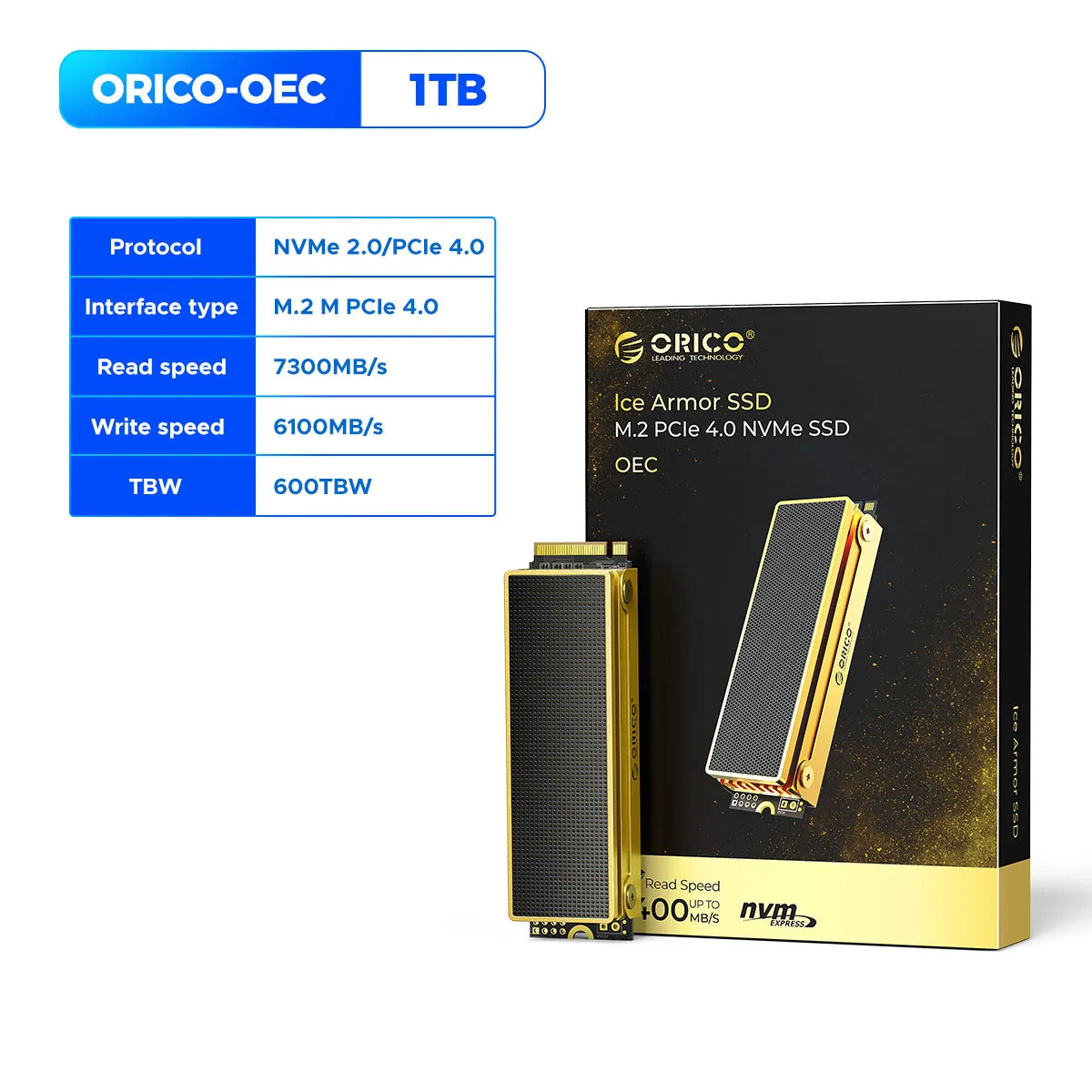 ORICO PCIe 4.0 M.2 NVMe SSD 7400MB/s Internal Solid State Drive