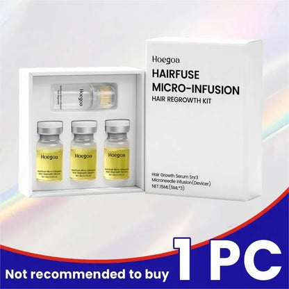 Microneedle Hair Regrowth Serum Kit - Scalp Nourishing & Micro-Infusion Treatment