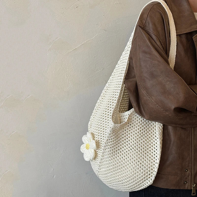 Luxury Bohemian Hollow Straw Tote