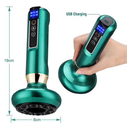 Electric Cupping & Gua Sha Massager - Adjustable Heat & Suction Therapy Device