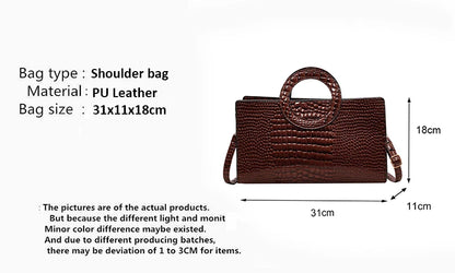 Luxury Crocodile Pattern Tote