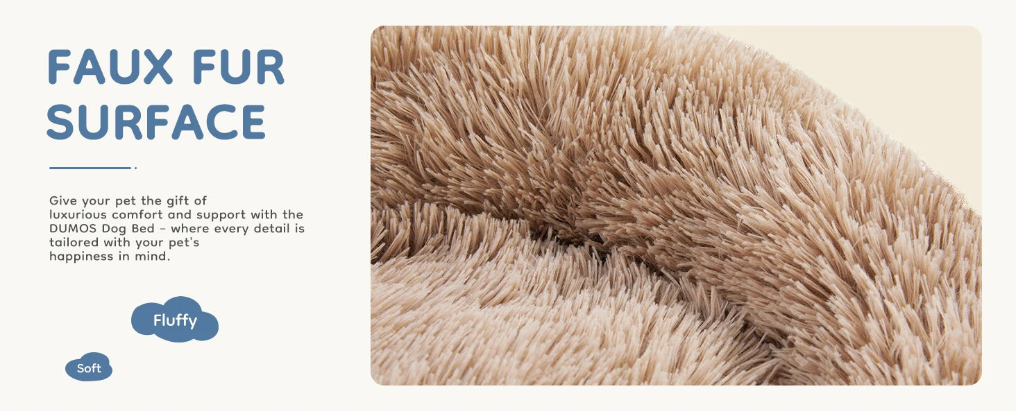 Calming Plush Dog Bed - Ultra-Soft Anti-Slip Washable Pet Bed for Dogs - 11
