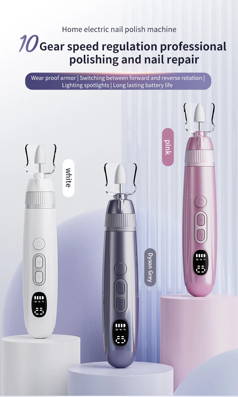Professional Electric Nail Drill Set - Cordless Manicure & Pedicure File