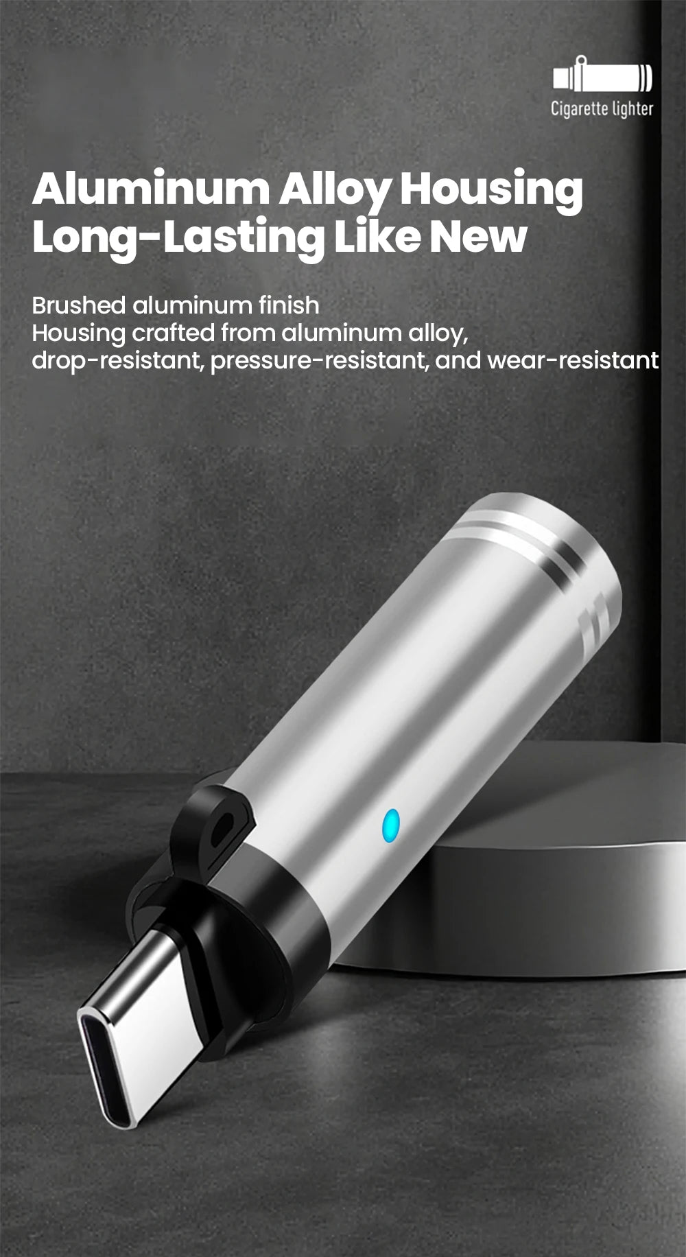 Mini USB-C Portable Cigarette Lighter - Instant Flameless Igniter - 14