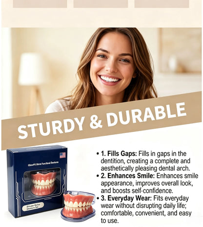 Instant Smile Full Mouth Resin Denture Set – Realistic & Comfortable Dental Veneer