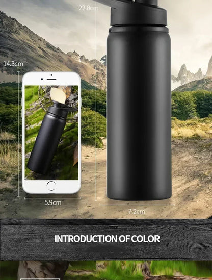 Portable Stainless Steel Sports Water Bottle - 700ml Leak-Proof Flask