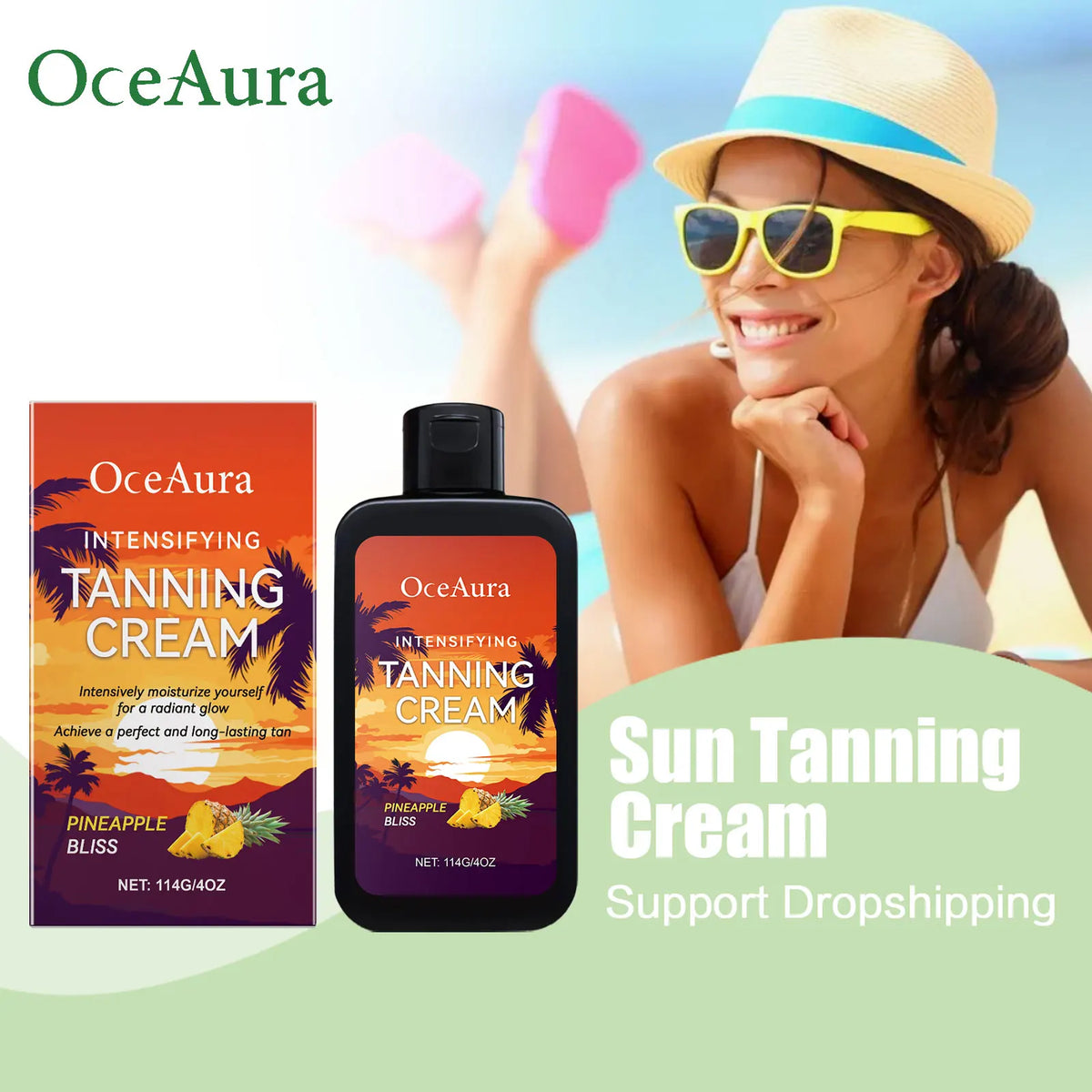 Natural Tanning Accelerator Cream for Sunbed & Outdoor Deep Bronze Glow