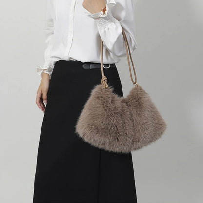 Luxury Plush Winter Bucket Bag