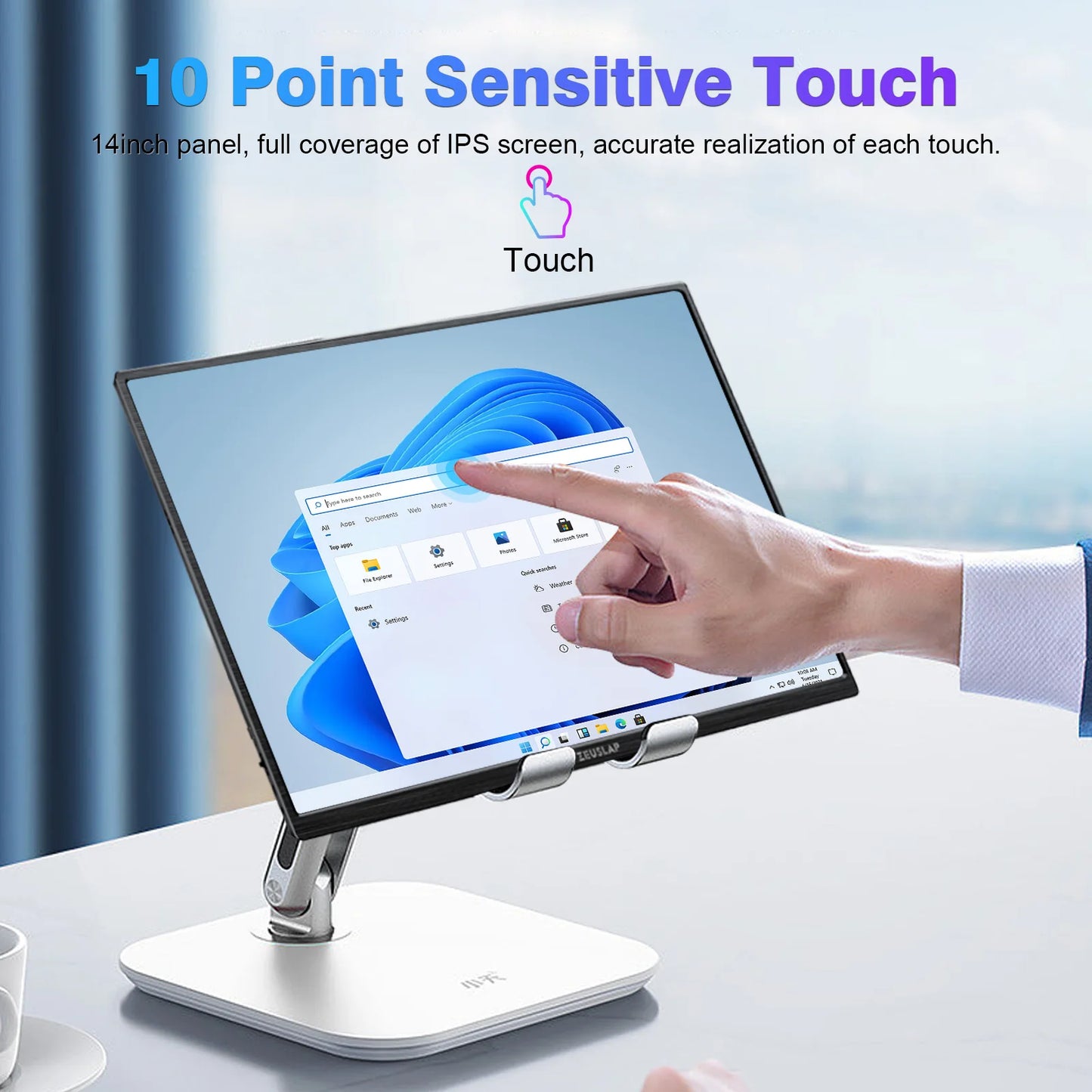 14" Portable Touch Screen Monitor 1920x1200 FHD Laptop Travel Display