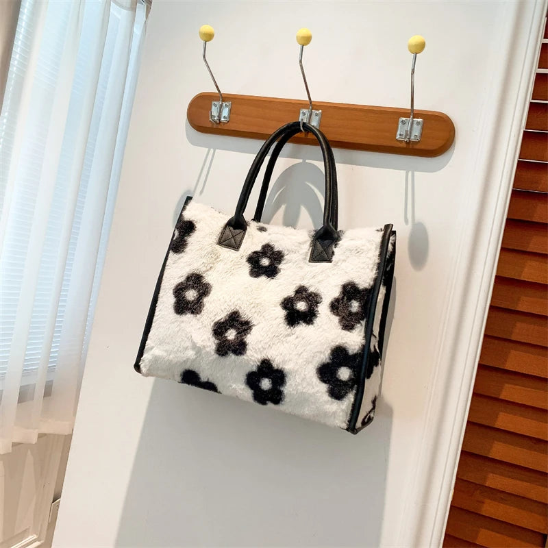 Leopard Faux Fur Tote