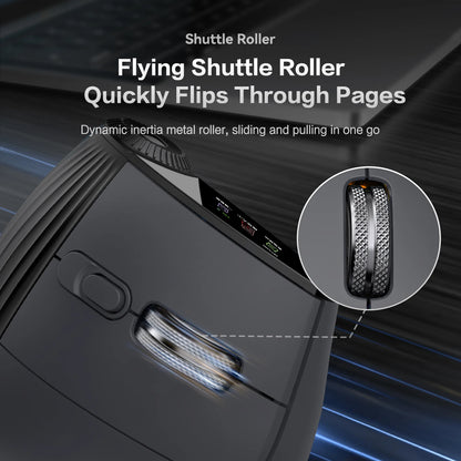 Ergonomic Wireless Vertical Mouse with RGB Backlight & Precision Knob
