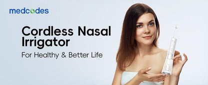 Electric Cordless Nasal Irrigator & Sinus Rinse System with Adjustable Pressure