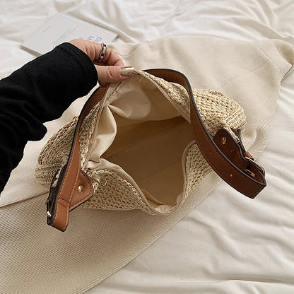 Luxury Woven Straw Beach Tote