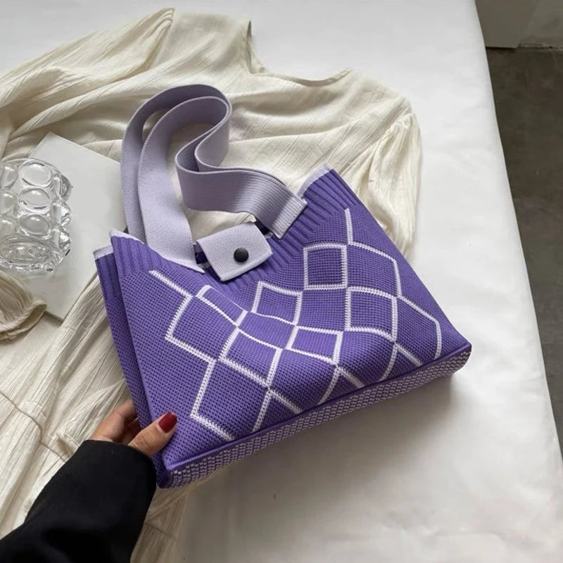 Luxury Knit Trendy Tote