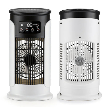 Portable Desktop Air Cooler & Humidifier with 6-Speed Fan and LED Light