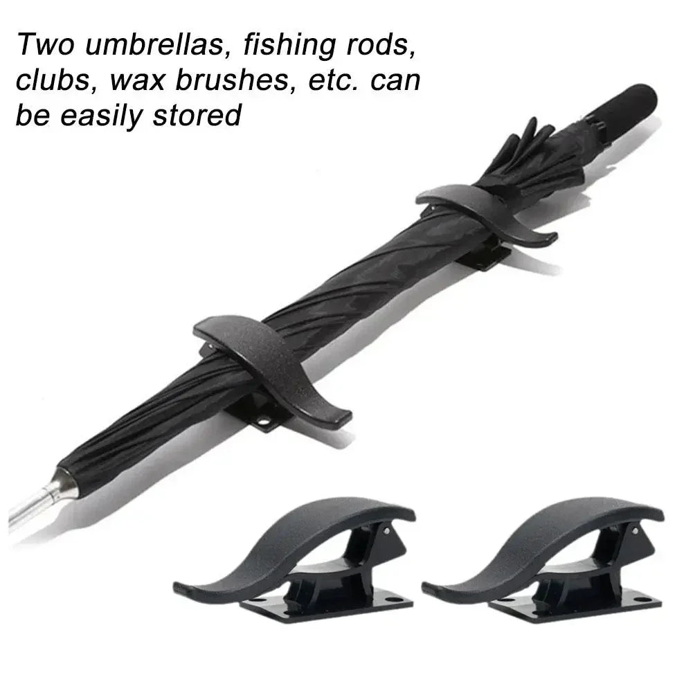 2PCS Car Trunk Umbrella & Grocery Hooks - Universal Organizer Clip - 2