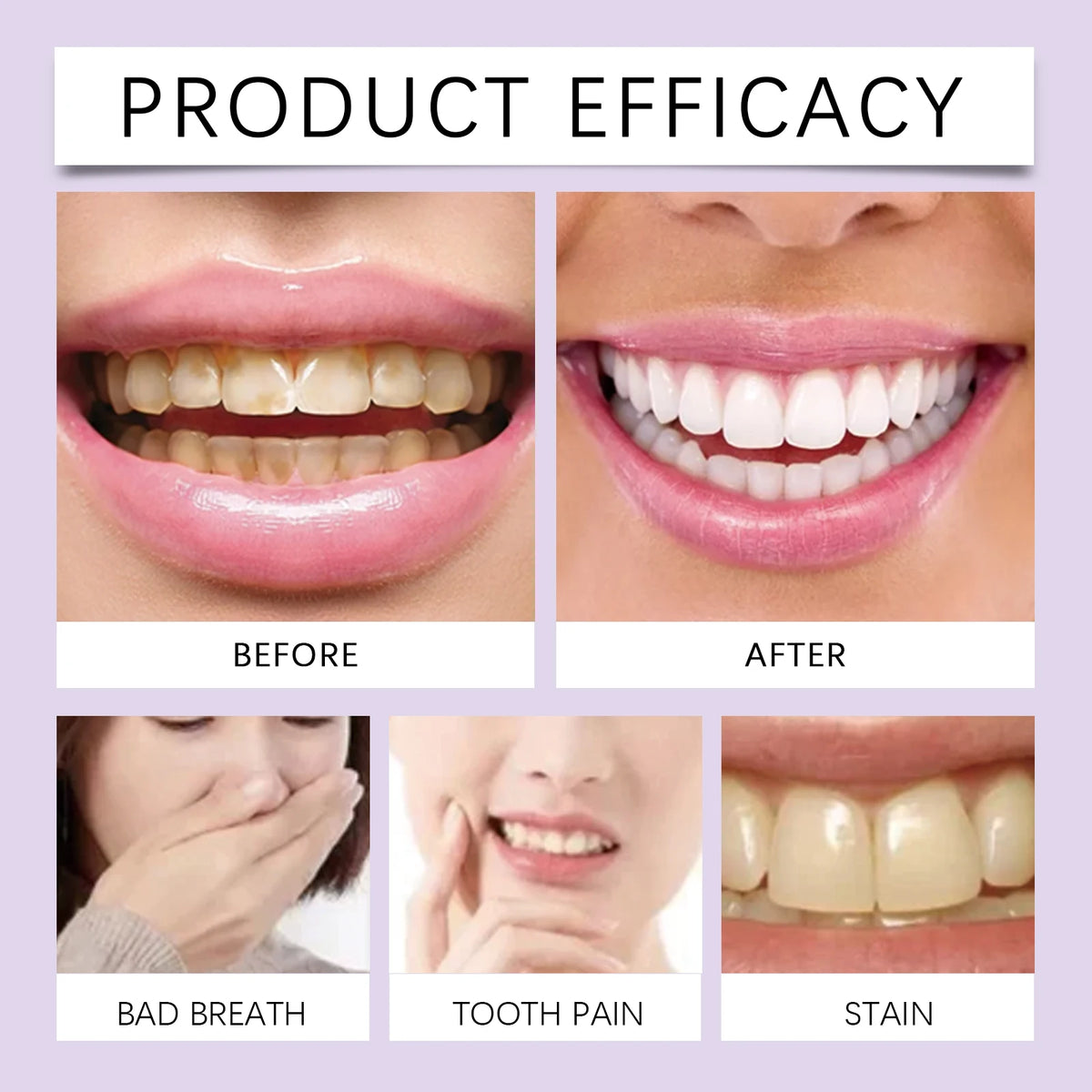 Purple Teeth Whitening Powder - Deep Stain Removal & Enamel Repair Formula