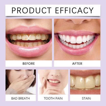 Purple Teeth Whitening Powder - Deep Stain Removal & Enamel Repair Formula
