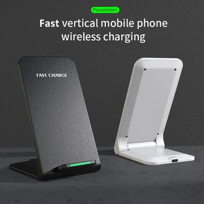 30W Foldable Fast Wireless Charger Stand for iPhone and Samsung Devices