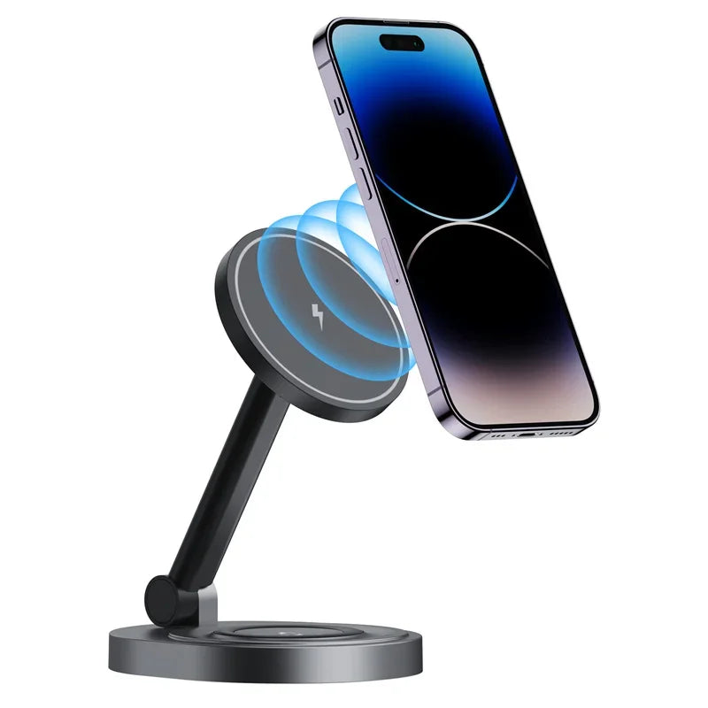 2-in-1 Foldable Magnetic Wireless Charging Station for iPhone & Apple Watch - 3