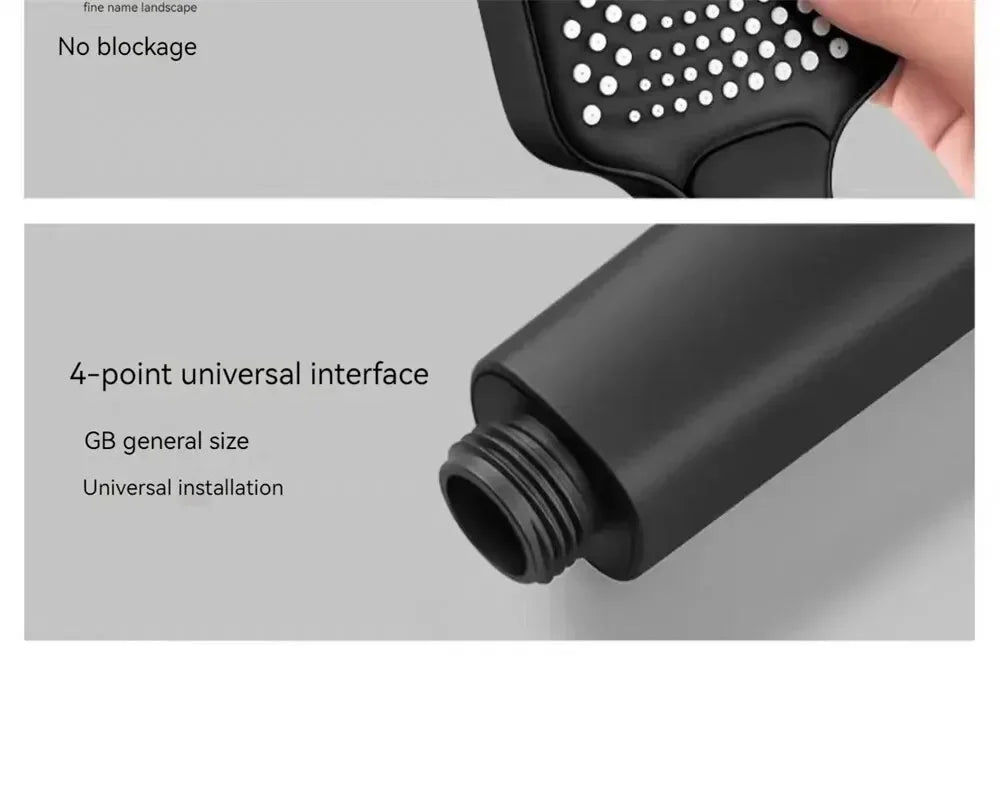 High Pressure 3-Mode Handheld Rainfall Shower Head - 21