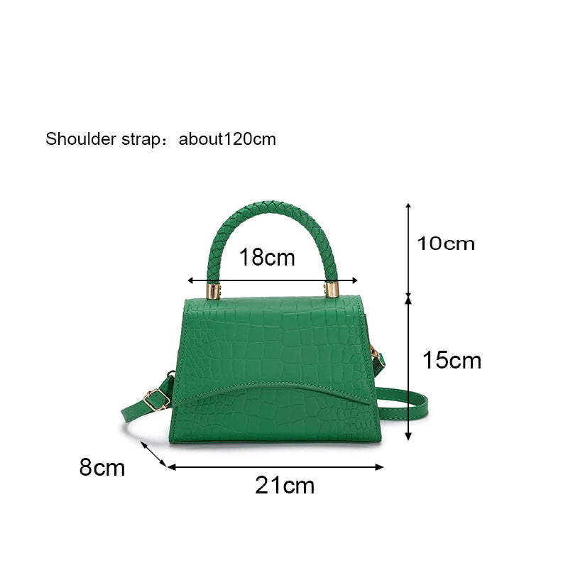Luxury Retro Crocodile Square Bag