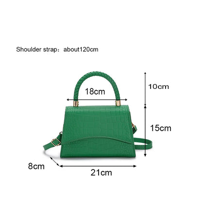 Luxury Retro Crocodile Square Bag
