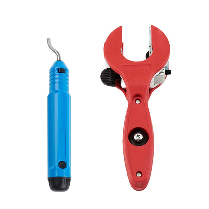Ratchet Pipe Cutter 8-29mm with Deburring Tool - Universal Tubing Cutter for Tight Spaces