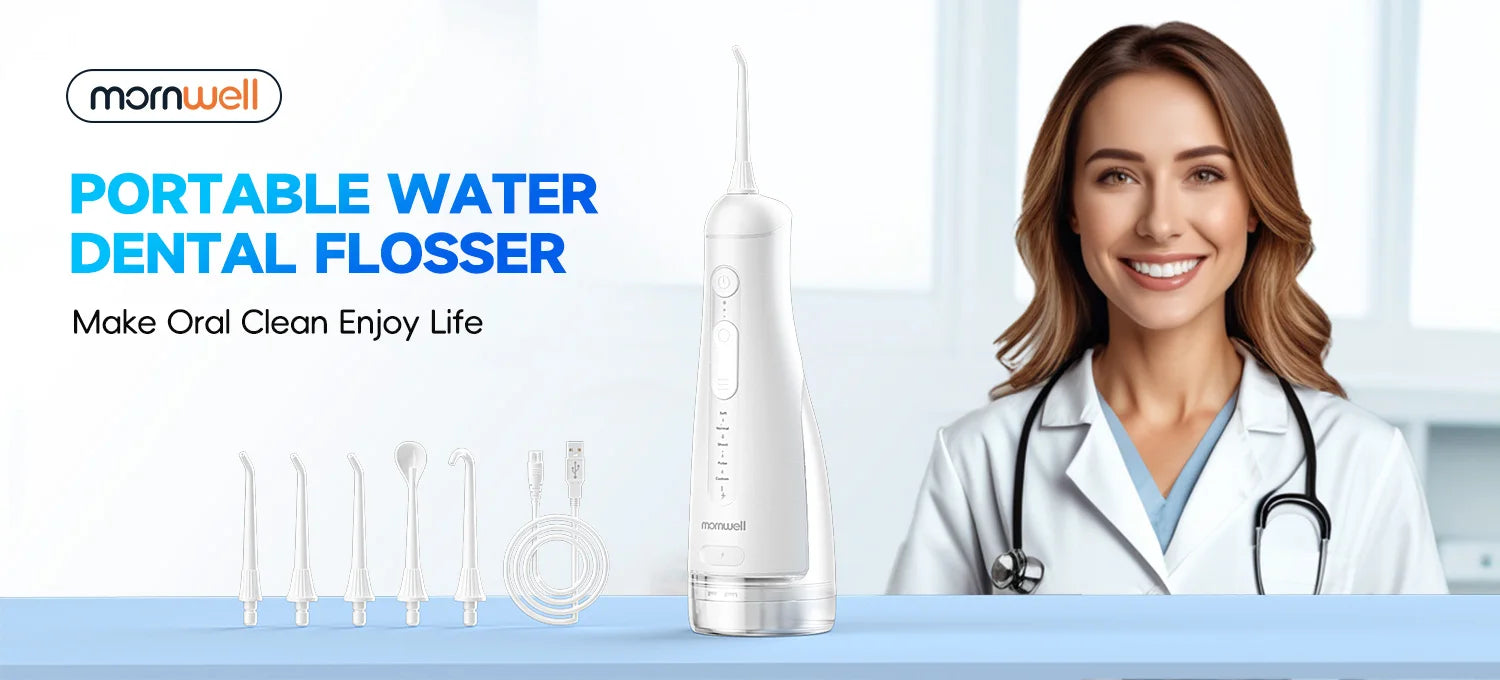 Portable Cordless Water Flosser - Rechargeable Oral Irrigator for Deep Teeth Cleaning - 7
