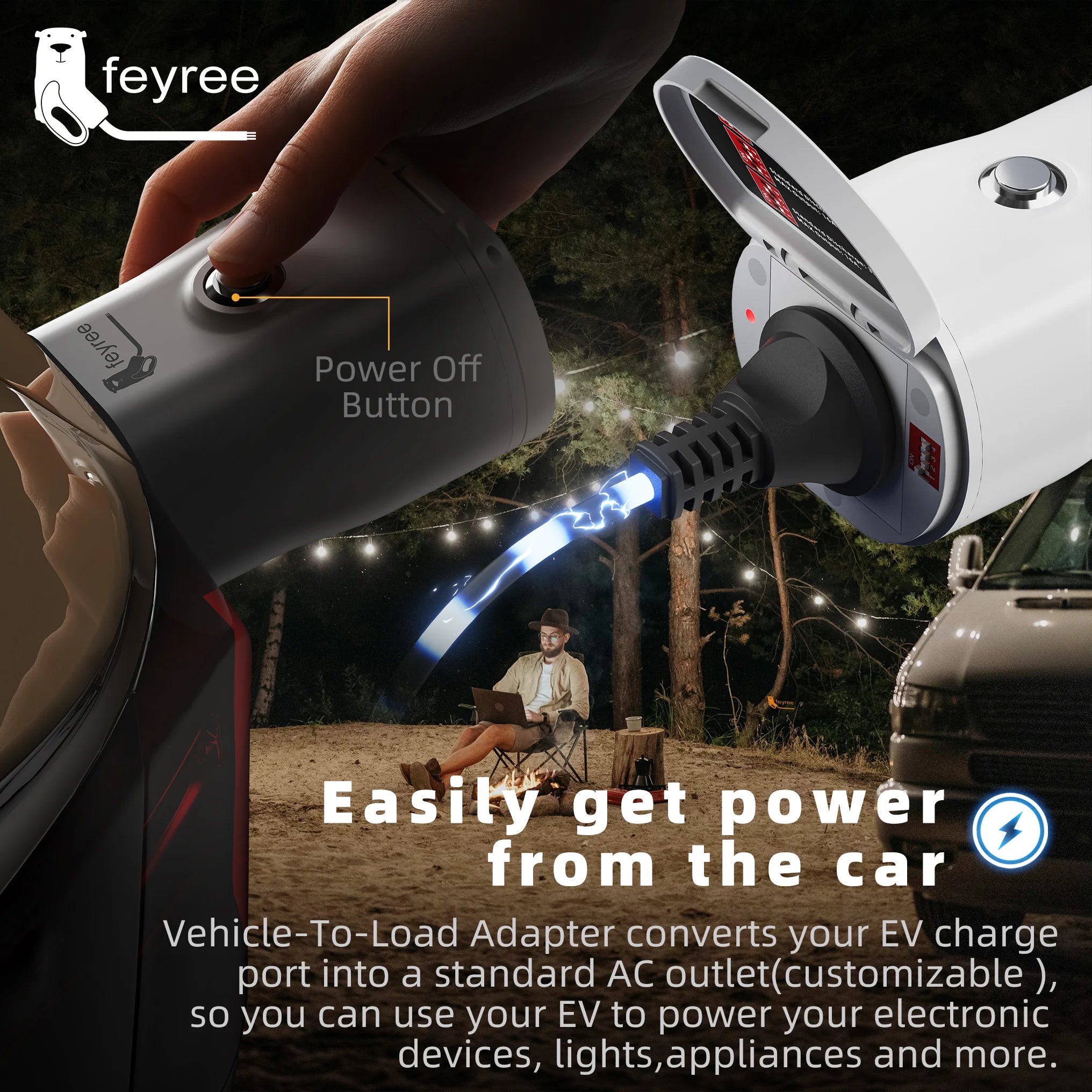GB/T V2L Electric Vehicle Discharge Adapter for Chinese EV Camping - 15